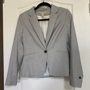 H&M Grey Blazer with Front Button Size 6